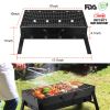 Portable Bbq Grill Foldable Charcoal Grill Lightweight Smoker Grill For Camping Picnics Garden Grilling
