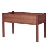 48X24X30In Elevated Raised Garden Bed With Legs, Wooden Planter Box For Outdoor Vegetable Herb Flower Fruit Growing