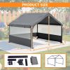 4\'X4\'X3\' Extra Large Outdoor Dog House Tent Breathable Outdoor Enclosure With 3-Sided Roll-Up Mesh Windows Ground Stakes Storage Bag For Dogs, Cats