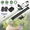 20In Cordless Hedge Trimmer 21V Handheld Bush Trimmer Electric Grass Shrub Trimmer With Dual-Action Blades 0.6In Cutting Diameter Safety Lock Adjustab