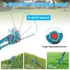 Pole Mini Hedge Trimmer & Grass Shear Electric Cordless Handheld Hedge Trimmer With 90° Rotatable Head Telescopic Extension Pole Gloves Goggles 2Pcs 2