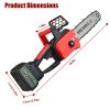 12Inch Electric Cordless Chainsaw With 2Pcs 21V 3.0Ah Battery And Charger Brushless Battery Operated Handheld Chainsaw With Auto Oiler Safety Switch F