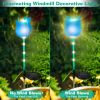 2Pcs Solar Powered Tulip Garden Light Wind Mill Waterproof Landscape Stake Lamp Decorative Lawn Lights For Yard Driveway Walkway Patio