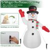 7.9Ft Christmas Inflatable Giant Snowman Blow Up Light Up Snowman With Led Lights Hat Scarf  Ipx4 Waterproof Christmas Outdoor Yard Lawn Holiday Decor