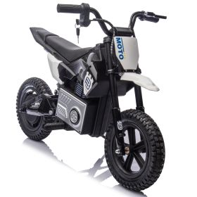 24V Kids Electric Motocross Ride On Motorcycle, 200W High Speed Hub Motor Dirt Bike Toy With Rear Shock Absorber, Adjustable Speed, Led Breathing Ligh