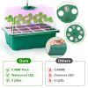 5Packs Seed Starter Tray With Grow Light Humidity Dome Germination Kit With 5-Level Brightness 4 Timers For Indoor Greenhouse