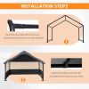 4\'X4\'X3\' Extra Large Outdoor Dog House Tent Breathable Outdoor Enclosure With 3-Sided Roll-Up Mesh Windows Ground Stakes Storage Bag For Dogs, Cats