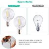 50Ft Decorative Globe String Lights Outdoor Indoor 25Pcs Bulb Light Strings Fairy String Lamps For Garden Lawn Patio Cafe Party