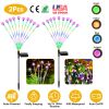 2Pcs Solar Firefly Lights Swaying Decorative Pathway Stake Lamp Ip65 Waterproof Landscape Patio Yard Night Light