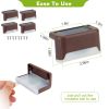 4Pcs Solar Powered Led Step Lights Outdoor Ip55 Waterproof Dusk To Dawn Sensor Fence Lamps For Stairs Yard Railing