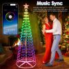 Led Smart Christmas Cone Tree Outdoor Lighted Christmas Tree Light With App Control Remote Control Ip44 Waterproof Timer 210 Modes For Indoor Outside