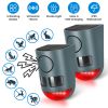 2Pack 3-In-1 Ultrasonic Solar Animal Repeller Motion Activated Animal Repellent With Ultrasonic Sound Alarm Strobe Light 4 Modes Ip55 Waterproof For D
