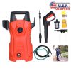 Electric High Pressure Washer 1740Psi Max 2.6Gpm Powerful Car Washer Pressure Cleaner With Adjustable Spray Nozzle Soap Dispenser Ipx5 Waterproof For