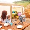 10400Mah Portable Camping Fan With Led Light Rechargeable Tripod Tent Hanging Fan Lantern Portable Foldable Oscillating Table Fan With 3 Brightness 4
