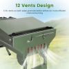 Foldable Charcoal Grill Portable Bbq Grill With Storage Shelf, Carry Handle, Air Vent Design, Chrome-Plated Grill Grate, 10 Skewers, Outdoor Barbecue