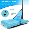 Portable Kids Basketball Hoop With Wheels, Height Adjustable 5.6 To 7Ft Basketball Goal System Indoor Outdoor For Kids Teens Adults