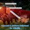 2Pack 3-In-1 Ultrasonic Solar Animal Repeller Motion Activated Animal Repellent With Ultrasonic Sound Alarm Strobe Light 4 Modes Ip55 Waterproof For D