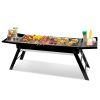 Foldable Charcoal Bbq Grill With Shelf Stainless Steel Grill Net Easy Setup Portable Tabletop Barbecue Grill For Camping Picnic Outdoor Party Backyard