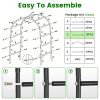 7.87Ft H X 4.59Ft W Adjustable Metal Garden Arch Diy Outdoor Trellis For Climbing Plants Wedding Arch Decoration Iron Arbor For Backyard Garden Entran