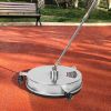 15In High Pressure Washer Flat Surface Cleaner 4000Psi Stainless Steel Disc Power Washer Broom With 3 Wheels 2 Washer Extension Wands 2 Replacement No