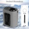 5 In 1 Portable Waist Clip Fan With 5 Speeds Flashlight 10000Mah Battery Operated Personal Wearable Turbo Belt Fan Hands-Free Neck Fan For Camping Tra