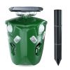 Electric Solar Powered Ultrasonic Animal Repeller 360° Ultrasonic Animal Driver With Motion Sensor Led Flashing Lights Waterproof Outdoor Animal Repel
