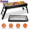 Foldable Charcoal Bbq Grill Stainless Steel Grill Net Easy Setup Portable Tabletop Barbecue Grill For Camping Picnic Outdoor Party Backyard