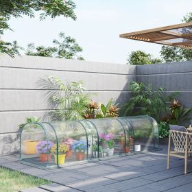 11.5' L x 3.25' W x 2.5' H PVC Metal Tunnel Garden Greenhouse Kit