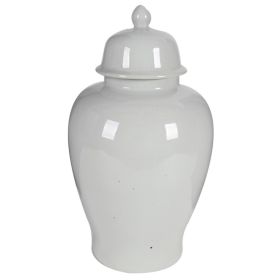 Ceramic Ginger Jar With Lid, Off White