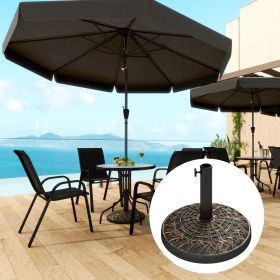 19" Patio Umbrella Base, 26 lbs Concrete Heavy Duty Umbrella Stand, Round Patio Umbrella Holder