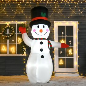 8â€™ Christmas Inflatables Outdoor Decorations Snowman, Blow-Up Yard Christmas Decor with LED Lights Display