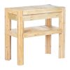 2 Tier Adjustable Cedar Wood Garden Storage Shelves - Made In USA