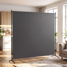 Outdoor Privacy Screen, 5.9FT Tall Room Divider with UPF30+ Protection, Freestanding Privacy Panel, Dark Gray