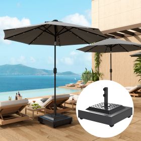 Outdoor Umbrella Stand Base with Wheels, Heavy Duty Patio Umbrella Base, Black