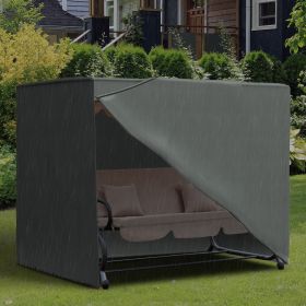 Outdoor Patio Hammock Porch Swing Cover with UV, Water, & Dust Fighting Material, 81" x 49" x 65", Gray