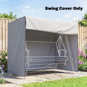 Outdoor Patio Hammock Porch Swing Cover with UV, Water, & Dust Fighting Material, 81" x 49" x 65", Dark Gray