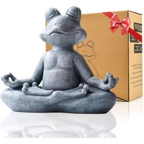 Zen Garden Meditating Yoga Frog Statue