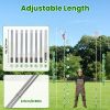 2-In-1 Pole Saw & Fruit Picker With 1.3-9.6Ft Extendable Stainless Steel Pole Manual Tree Pruner With 65Mn Steel Blade Fruit Picking Basket Storage Ba