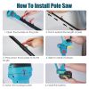 2-In-1 Cordless Pole Saw And Mini Chainsaw With Extension Pole 21V Battery 6” Electric Brushless Pole Chainsaw With Digital Display Auto Oiler Safety