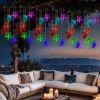 2Pack Solar Moon And Star Wind Chimes 7 Color Changing Wind Chimes For Outside Ipx4 Waterproof Outdoor Garden Yard Decor