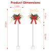 2Pcs Christmas Lighted Reindeer Decoration Led Pathway Stake Lights Battery Powered For Outdoor Garden Lawn Porch Front Door Patio Holiday Decor