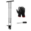5 In 1 Bulb Planter Tool Long Handle Gardening Bulb Transplanter With Gloves Brush Serrated Base Dual Pedal Digging Holes To Plant Tulips Iris Daffodi