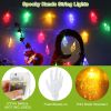 3Pcs Halloween Light Decorations Total 50 Leds 24Ft Halloween String Lights Colorful 3D Skeleton Ghost String Lights Gauze Skull String Lights Spooky