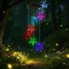 Solar Moon And Star Wind Chime 7 Color Changing Wind Chime For Outside Ipx4 Waterproof Outdoor Garden Yard Decor