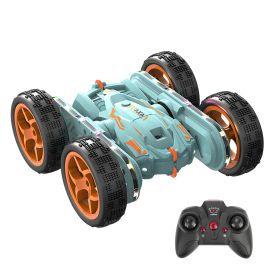 Kid Driving Rc Stunt Car 7 Color Strip Light Dynamic Music Swing Arm Double-Sided   Rolling Remote Control Car Off Road 2.4Ghz 4Wd Rechargeable Racing