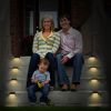 4Pcs Solar Powered Led Step Lights Outdoor Ip55 Waterproof Dusk To Dawn Sensor Fence Lamps For Stairs Yard Railing