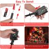 Solar Christmas Candy Cane Lights With 12 Candies 72Leds Outdoor Christmas Decorations Ip44 Waterproof Flickering Pathway Markers String Lights With 8