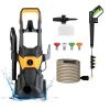 4200Psi 1.85Gpm 1800W Electric Pressure Washer High Pressure Cleaning Machine Portable Car Power Washer With Spray Gun 4 Nozzles Foam Cannon Holders F
