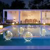 2Pcs Floating Pool Lights 14In Solar Powered Pool Balls Ip68 Waterproof Inflatable Pool Decoration Lights With Remote Control 3 Light Modes Timer Adju