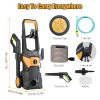 4200Psi 1.85Gpm 1800W Electric Pressure Washer High Pressure Cleaning Machine Portable Car Power Washer With Spray Gun 4 Nozzles Foam Cannon Holders F